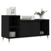 Vidaxl Mueble Para Tv Madera Contrachapada Negro 100x35x55 Cm