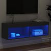 Vidaxl Mueble Para Tv Con Luces Led Negro 100x30x30 Cm