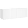 Vidaxl Muebles De Tv De Pared Con Luces Led 2 Uds Blanco 60x35x41 Cm