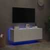 Vidaxl Muebles De Tv De Pared Con Luces Led 2 Uds Blanco 60x35x41 Cm