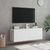 Vidaxl Muebles De Tv De Pared Con Luces Led 2 Uds Blanco 60x35x41 Cm