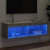 Vidaxl Mueble Para Tv Con Luces Led Gris Sonoma 100x30x30 Cm