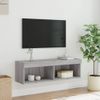 Vidaxl Mueble Para Tv Con Luces Led Gris Sonoma 100x30x30 Cm