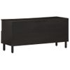 Vidaxl Mueble De Tv Madera Maciza De Mango Negro 100x33x46 Cm