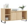 Vidaxl Mueble Para Tv Madera Contrachapada Roble Sonoma 100x35x55 Cm Marrón