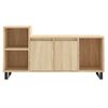 Vidaxl Mueble Para Tv Madera Contrachapada Roble Sonoma 100x35x55 Cm Marrón