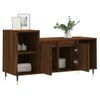 Vidaxl Mueble Para Tv Madera Contrachapada Marrón Roble 100x35x55 Cm