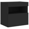 Vidaxl Mueble De Tv De Pared Con Luces Led Negro 40x30x40 Cm