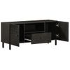 Vidaxl Mueble De Tv Madera Maciza De Mango Negro 105x33x46 Cm