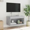 Vidaxl Mueble Para Tv Con Luces Led Gris Hormigón 60x30x30 Cm