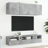 Vidaxl Muebles De Pared Para Tv 2 Uds Madera Gris Hormigón 40x30x30 Cm