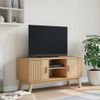 Vidaxl Mueble De Tv Olden Madera Maciza De Pino Marrón 114x43x57 Cm