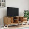 Vidaxl Mueble De Tv Olden Madera Maciza De Pino Marrón 114x43x57 Cm