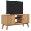 Vidaxl Mueble De Tv Olden Madera Maciza De Pino Marrón 114x43x57 Cm