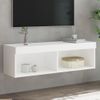 Vidaxl Mueble Para Tv Con Luces Led Blanco 100x30x30 Cm