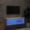 Vidaxl Mueble Para Tv Con Luces Led Blanco 100x30x30 Cm