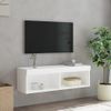 Vidaxl Mueble Para Tv Con Luces Led Blanco 100x30x30 Cm