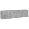 Vidaxl Muebles Para Tv De Pared 2 Unidades Gris Hormigón 80x30x41 Cm