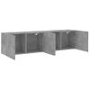 Vidaxl Muebles Para Tv De Pared 2 Unidades Gris Hormigón 80x30x41 Cm