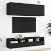 Vidaxl Mueble De Pared Para Tv Madera De Ingeniería Negro 40x30x30 Cm