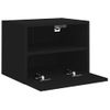 Vidaxl Mueble De Pared Para Tv Madera De Ingeniería Negro 40x30x30 Cm