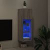 Vidaxl Mueble Para Tv Con Luces Led Gris Sonoma 30,5x30x90 Cm