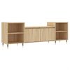 Vidaxl Mueble Para Tv Madera Contrachapada Roble Sonoma 160x35x55 Cm Marrón