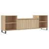 Vidaxl Mueble Para Tv Madera Contrachapada Roble Sonoma 160x35x55 Cm Marrón