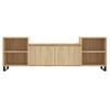 Vidaxl Mueble Para Tv Madera Contrachapada Roble Sonoma 160x35x55 Cm Marrón