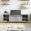 Vidaxl Mueble Para Tv Madera Contrachapada Gris Sonoma 160x35x55 Cm