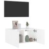 Vidaxl Mueble De Tv De Pared Con Luces Led Blanco 60x35x31 Cm