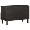 Vidaxl Mueble De Tv Madera Maciza De Mango Negro 70x33x46 Cm