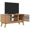 Vidaxl Mueble De Tv Olden Madera Maciza Pino Gris Y Marrón 114x43x57cm