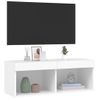 Vidaxl Mueble Para Tv Con Luces Led Blanco 80x30x30 Cm