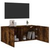 Vidaxl Mueble Para Tv De Pared Roble Ahumado 100x30x41 Cm Marrón