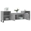 Vidaxl Mueble Para Tv Madera Contrachapada Gris Hormigón 160x35x55 Cm