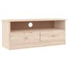 Vidaxl Mueble De Tv Con Cajones Alta Madera Maciza Pino 100x35x41 Cm Marrón