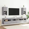 Vidaxl Mueble Para Tv Con Luces Led Gris Sonoma 30,5x30x60 Cm
