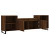 Vidaxl Mueble Para Tv Madera Contrachapada Marrón Roble 160x35x55 Cm