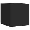Vidaxl Mueble De Tv De Pared Con Luces Led Negro 30,5x35x30 Cm