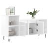 Vidaxl Mueble De Tv Madera Contrachapada Blanco Brillo 100x35x55 Cm