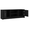 Vidaxl Mueble De Tv Madera De Ingeniería Negro 102x30x37,5 Cm