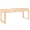 Vidaxl Banco De Jardín Madera Maciza De Pino 110x38x45 Cm Marrón