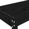 Vidaxl Banco De Jardín Madera Maciza De Pino Negro 110x38x45 Cm