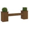 Vidaxl Banco Con Jardineras Madera Pino Marrón Miel 184,5x39,5x56,5 Cm