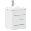 Vidaxl Mueble De Baño Con Lavabo Integrado Blanco Brillo