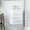 Vidaxl Mueble De Baño Con Lavabo Integrado Blanco Brillo