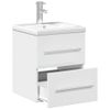 Vidaxl Mueble De Baño Con Lavabo Integrado Blanco Brillo