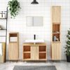 Vidaxl Armario De Baño Madera Contrachapada Roble Sonoma 30x30x100 Cm Marrón