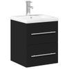 Vidaxl Mueble De Baño Con Lavabo Integrado Negro